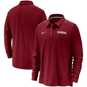 Alabama Crimson Tide Nike Team Issue Performance UV Long Sleeve Polo Crimson