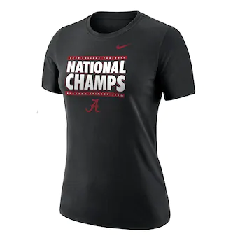 Alabama Crimson Tide T-Shirt - Nike - Ladies - 2020 College Football National Champs - Football - Black