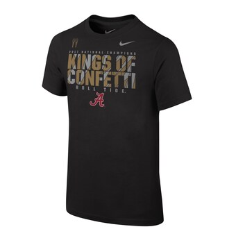 Alabama Crimson Tide T-Shirt - Nike - Youth/Kids - 2017 National Champions Kings Of Confetti Roll Tide - Football - Black