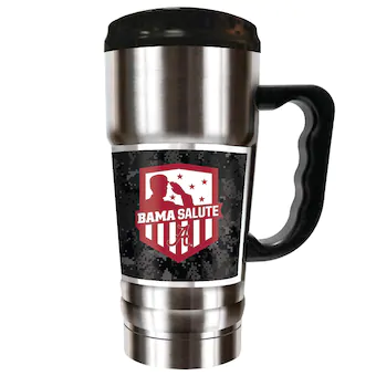 Alabama Crimson Tide Operation Hat Trick 20oz Vacuum Insulated Travel Mug Silver