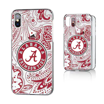 Alabama Crimson Tide Paisley iPhone Clear Case