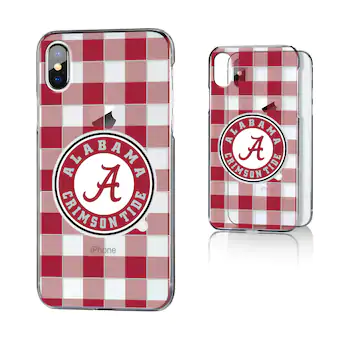 Alabama Crimson Tide Plaid iPhone Clear Case