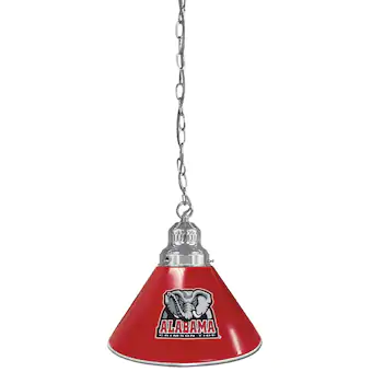 Alabama Crimson Tide Silver Chain Single Shade Billiard Light