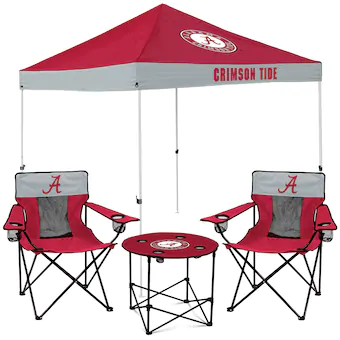 Alabama Crimson Tide Tailgate Canopy Tent Table & Chairs Set