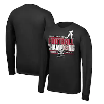 Alabama Crimson Tide T-Shirt - Top of the World - SEC Football Champions 2020 - Football - Long Sleeve - Black