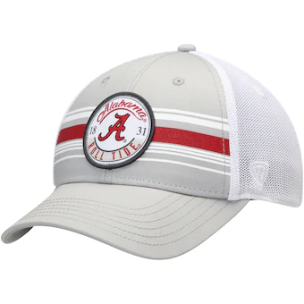 Alabama Crimson Tide Top of the World Castlands Meshback Flex Hat Gray