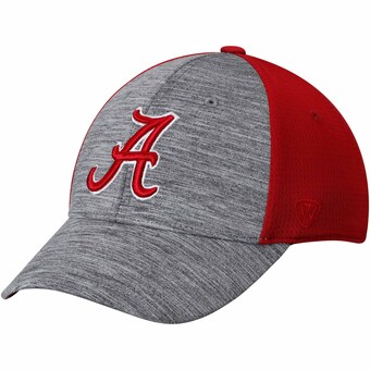 Alabama Crimson Tide Top of the World Pillar Flex Hat Heathered Gray Crimson