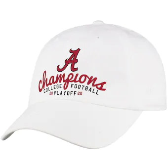 Alabama Crimson Tide Top of the World Womens College Football Playoff 2020 National Champions Crew Adjustable Hat White