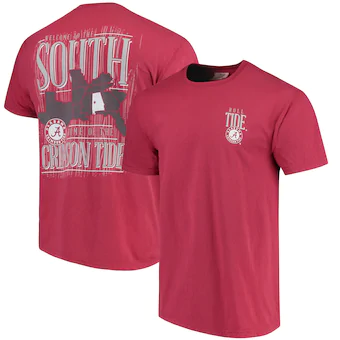 Alabama Crimson Tide T-Shirt - Image One - Welcome To The South Home Of The Tide - Roll Tide - State - Comfort Colors - Crimson