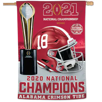 Alabama Crimson Tide WinCraft College Football Playoff 2020 National Champions 28 x 40 1 Sided Vertical Banner