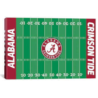 Alabama Crimson Tide iCanvas Bryant Denny Stadium Football Field Canvas Print