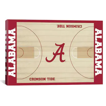 Alabama Crimson Tide iCanvas Coleman Coliseum Basketball Court Canvas Art Print