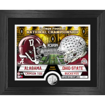 Alabama Crimson Tide vs Ohio State Buckeyes Highland Mint College Football Playoff 2021 National Championship Matchup 13 x 16 Silver Coin Photo Mint