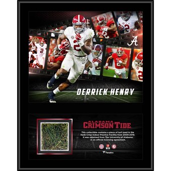 Derrick Henry Alabama Crimson Tide Fanatics Authentic 12 x 15 Sublimated Plaque with a Piece of Indoor Practice Turf