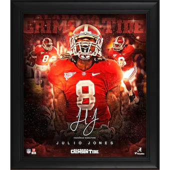 Julio Jones Alabama Crimson Tide Fanatics Authentic Framed 15 x 17 Stars of the Game Collage Facsimile Signature
