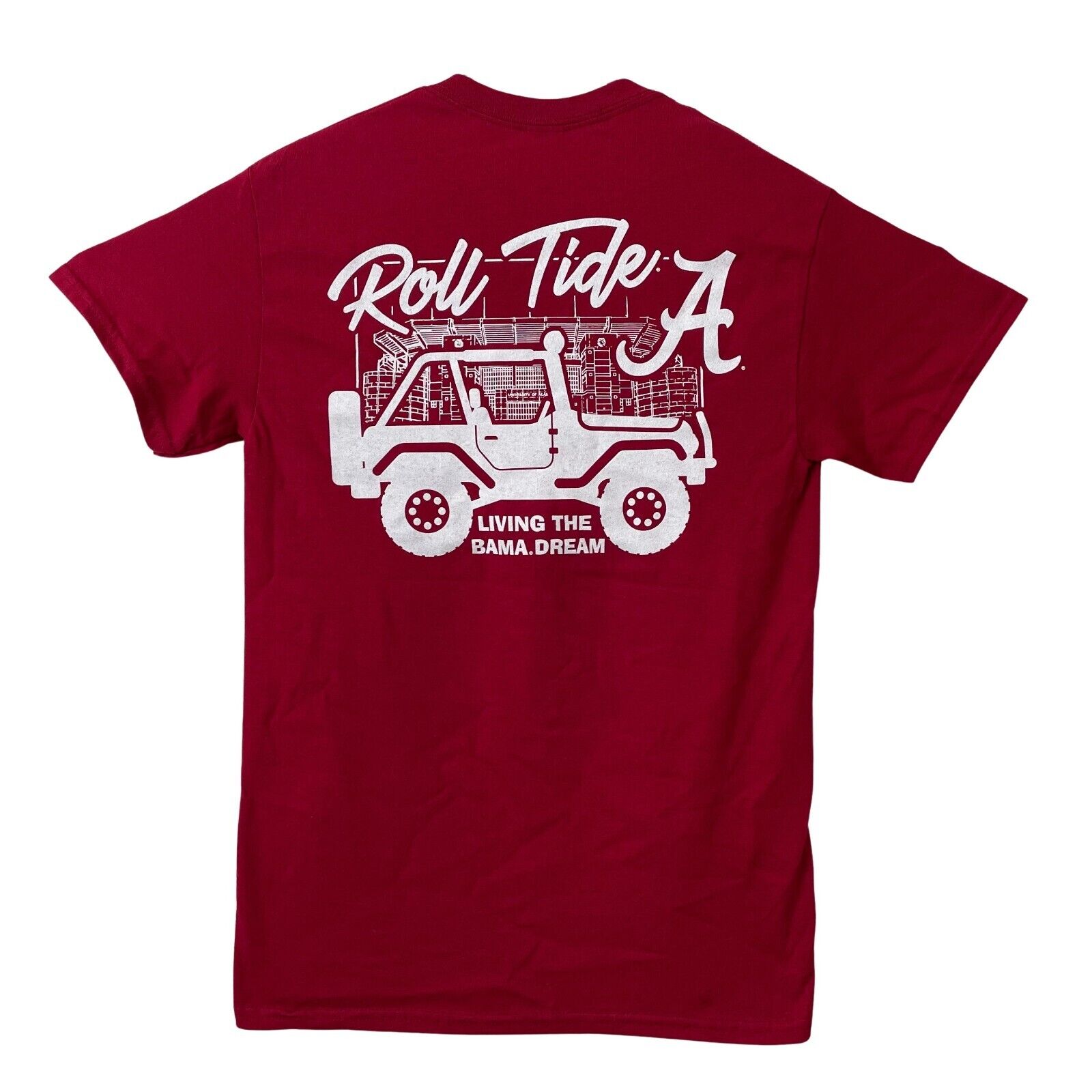 Living The Bama Dream Alabama Crimson Tide T-Shirt - Jeep Roll Tide Tee - New