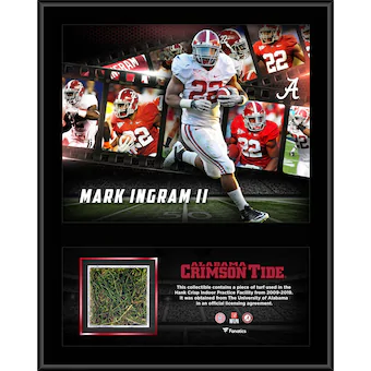 Mark Ingram Alabama Crimson Tide Fanatics Authentic 12 x 15 Sublimated Plaque with a Piece of Indoor Practice Turf
