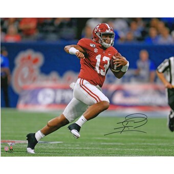 Tua Tagovailoa Alabama Crimson Tide Fanatics Authentic Autographed 16 x 20 Running Photograph