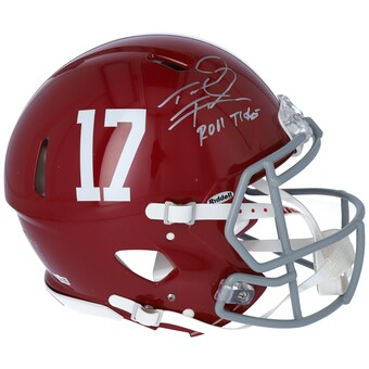 Tua Tagovailoa Alabama Crimson Tide Fanatics Authentic Autographed Riddell Speed Authentic Helmet with Roll Tide Inscription