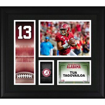 Tua Tagovailoa Alabama Crimson Tide Fanatics Authentic Framed 15 x 17 Player Core Collage