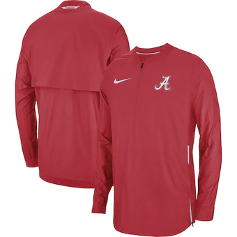 Alabama Crimson Tide Nike 2018 Sideline Lockdown Half Zip Jacket Crimson